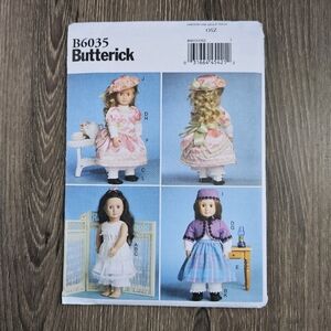 Butterick B6035 18" Late 1800s Doll Clothes Pattern